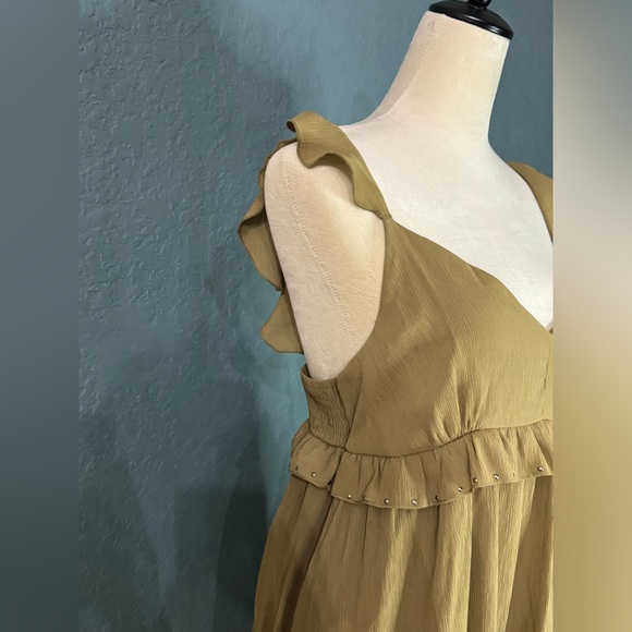 Zara Woman’s Summer dress Olive green Medium - Picture 5 of 9